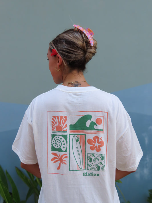The Hibiscus T-shirt - Off white